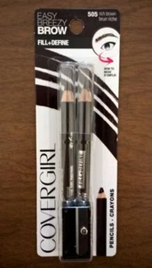 CoverGirl ~ Easy Breezy Brow ~ Fill & Define Pencils w/ Sharpener ~ Rich Brown - Picture 1 of 1