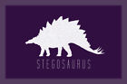 Dinosaur Stegosaurus Purple Cool Wall Decor Art Print Poster 18X12