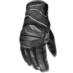 Viper Street 4 CE Approved Textile Sports Race MX Motorcycle Gloves - Black - Picture 1 of 9