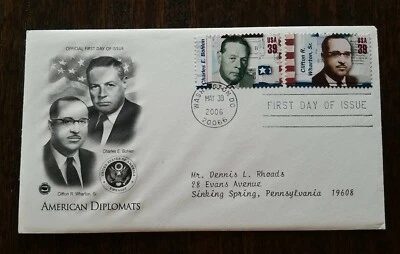 US FDC # 4076E & #4076F Charles E.Bohlen & Clifton R.Wharton,Sr. Americans... - Image 1 of 4