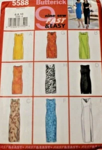 Butterick 5588 Misses Dress in 2 Lengths (Close-Fitting) Sewing Pattern 6-8-10 - Picture 1 of 2