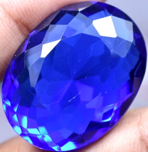 Lab Created 89.25 Ct Violet Blue Tanzanite GGL Certified AAA+ Gemstone - Picture 1 of 10