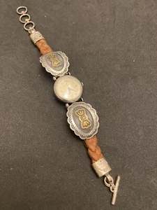 Native American Sterling Silver Watch Peyote Bird Santa Fe - Picture 1 of 9