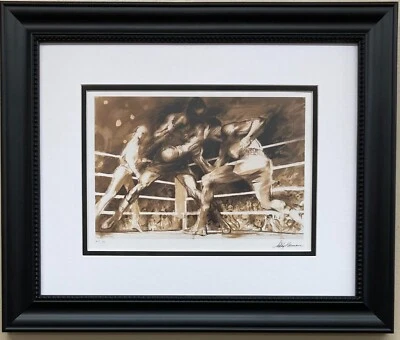 LeRoy Neiman "The Maulers '93" 定制带框艺术印刷品 全新 拳击 — 第 1/3 张图片