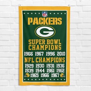 Green Bay Packers Football fans 3x5 ft Champion Flag - Best NFL Gift Banner