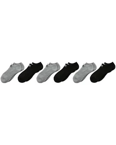 Adidas Originals Kids Trefoil No Show confezione da 6 grigio erica/nero/bianco 13c-4y - Foto 1 di 3