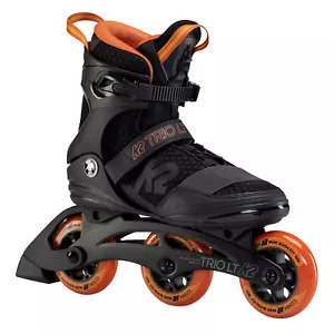 K2 Trio LT 100 Black Orange Mens Urban Inline Skates - Picture 1 of 6