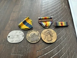 WWI U.S. NAVY MEXICO CAMPAIGN MEDAL /victory Patrol I’d Disc Named - Picture 1 of 8