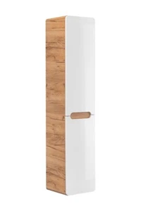Badezimmer Hängeschrank 170x35x35 cm FERMO Weiss Hochglanz - Bild 1 von 5