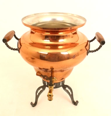 Samowar Teekessel Teetopf Kupferkessel Feuerzangenbowle Getränkespender Zapfhahn - Bild 1 von 4