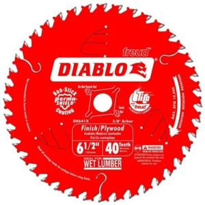 Diablo 6-1/2 in. D X 5/8 in. Hi-Density Carbide Finishing Saw Blade 40 teeth - Picture 1 of 1