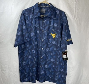 West Virginia University Herren Größe XL Chiliwear Tropical Knopfleiste Kurzarm - Bild 1 von 6