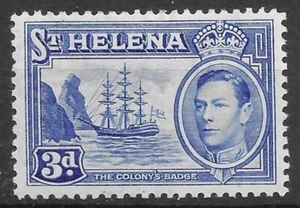 ST. HELENA 1938 3d blue VLM c £80 - Picture 1 of 1