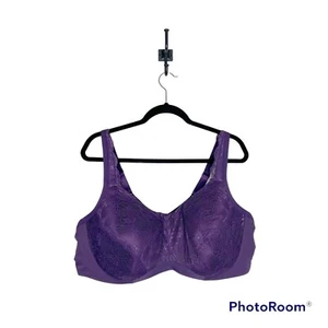 NWOT Torrid Curve Mid Impact Underwire Lace Sports Bra Purple Size 50D - Picture 1 of 11