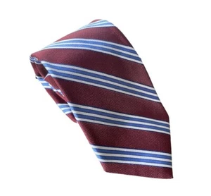 NWOT Brooks Brothers 346 Neck Tie USA Pure Silk Striped Red White Blue Men - Picture 1 of 5