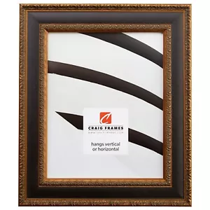 Craig Frames Galerie, marco de fotos antiguo dorado y negro de 1,75 pulgadas de ancho - Imagen 1 de 8
