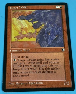 MTG Magic The Gathering Heart Wolf Homelands English NM Near Mint Red Rare - Picture 1 of 2