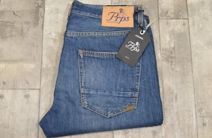 Men's PRPS Esprit Factory Aged Mid Blue Wash Jeans W32 L28 RRP £189 - Picture 1 of 10