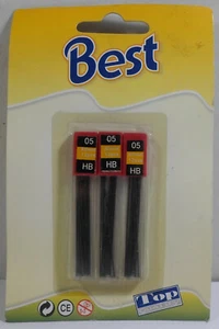 BEST - MECHANICAL PENCIL LEAD REFILL 05 60mm HB LOT OF 3 PACKS 12 Pcs EACH - Picture 1 of 5