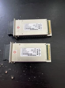 (2) CISCO 10GB TRANSCEIVER MODULES X2-10GB-SR X2 10 GB SR 10-220-04 PAIR OF 2 - Picture 1 of 2
