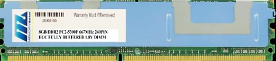  8GB ECC FULLY BUFFERED PC2-5300 DIMM DDR2 667 MHz FB Server Memory RAM - Image 1 of 2