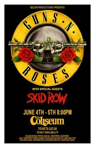 Guns N Roses Richfield OH Coliseum 1991 Gerahmtes Konzert Poster - Bild 1 von 2