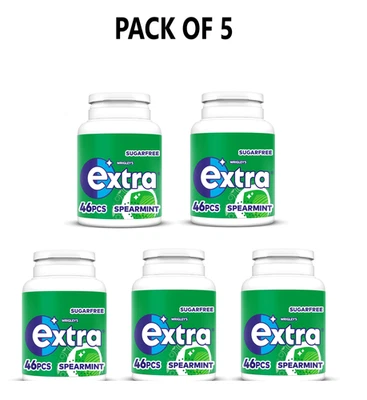 Wrigley's Extra Chewing Gum, Spearmint Flavour, 46 pieces, Sugar Free Chewing - Image 1 of 4