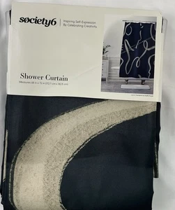 Society6 Shower Curtain Lost In Translation Kaitlin Purple 69”x72” Abstract Art - Picture 1 of 6
