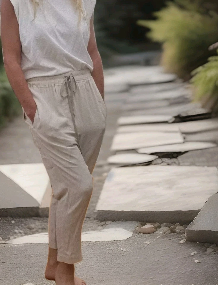 Rick Owens Drawstring Cropped Astaires Pearl Pants Legging sz AU 8 IT 40 TECUATL — 第 1/4 张图片