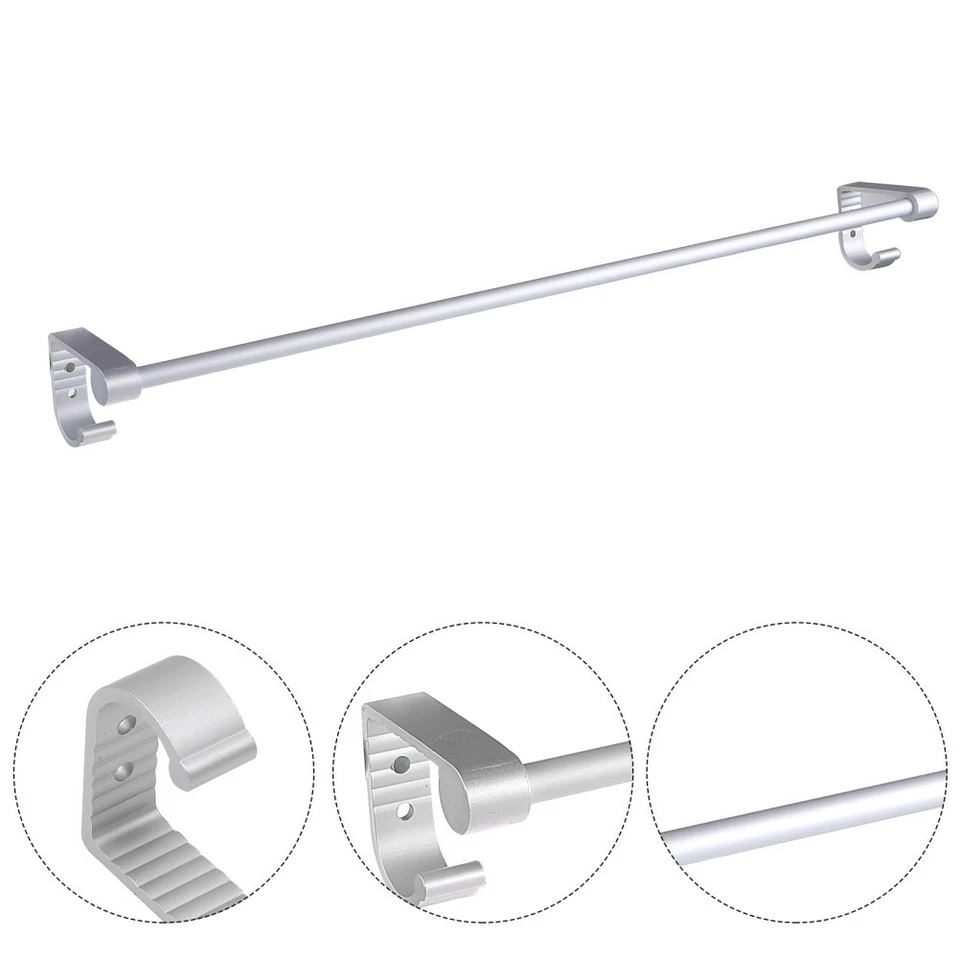  Porta asciugamani da asciugamani in alluminio a parete con porta asciugamani - Immagine 1 di 4