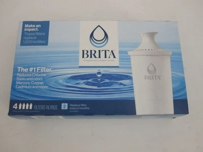 Brita 标准滤水器 适用于水壶和分配器 4 包 全新未拆封 — 第 1/4 张图片
