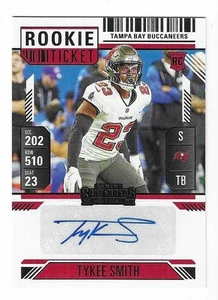 Tykee Smith 2024 CONTENDERS NFL ROOKIE TICKET AUTOGRAMMKARTE 256 Buccaneers AUTO - Bild 1 von 2