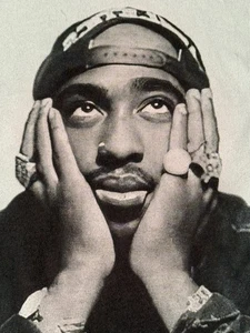 2 Pac Official Tee T-Shirt - GRAY - Size: M - MEDIUM - 2-Pac - Picture 1 of 17
