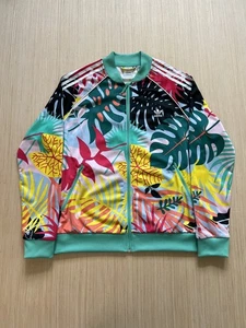 Adidas Tropicalage Graphic Damen Trainingsjacke Large Floral Hawaiian Zip - Bild 1 von 20