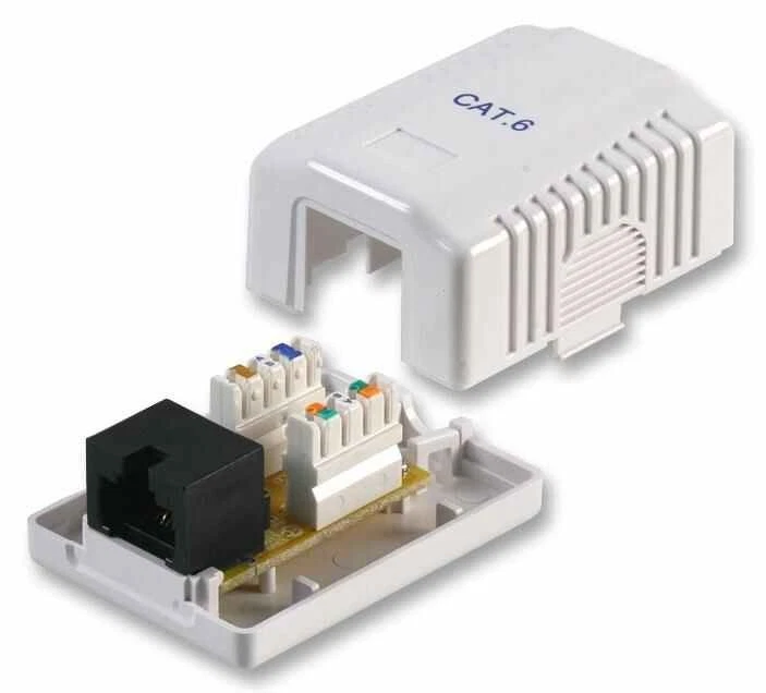 PRO SIGNAL - Soket Permukaan RJ45 Cat6 1-Port (Tanpa Perisai) - Image 1 of 1
