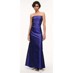 STAUD Tullio Silk Strapless Violet Purple Long Gown Dress Size 4 - Picture 1 of 11