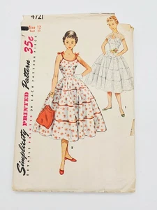 Simplicity Muster #4721 Teen Kleid + Bolero Gr. 12 Brustweite 30 Schnitt komplett 50er Jahre - Bild 1 von 4
