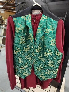 Old West Style Reenactment Vest & Shirt – Texas Jack & Scully – Size M/L – Green - Picture 1 of 8