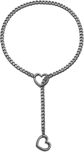 Slip Chain Necklace Heart Slip Chain Choker for Women Gothic Rock Cuban Link Nec - Picture 1 of 8