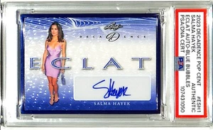 2023 Leaf Pop Century Decadence SALMA HAYEK Signed Card ESH1 PSA/DNA Slabbed 5/8 - Picture 1 of 3