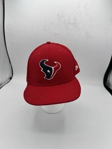 Houston Texans Baseball Cap Fitted Hat NFL Football New Era 59Fifty Red 7 5/8” - Picture 1 of 15