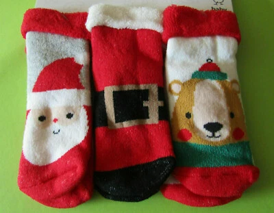 BABY CLUB C&A Baby Söckchen SOCKEN Weihnachten 3 Paar NEU mit Etikett