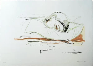 Serena NONO "Sleeping Girl" 2002 original signierter Materialsiebdruck 1/100 - Bild 1 von 2