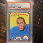 1970 TOPPS SUPER GLOSSY FOOTBALL CARD #22 O.J. SIMPSON, PSA 7 NM (ROOKIE YEAR)