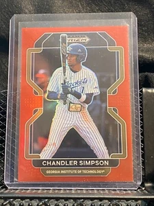 Chandler Simpson 2022 Prizm Draft Red Prizm - #70 Georgia Tech / Rays - Picture 1 of 2