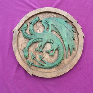 valentine gift Dragon personalized home wall decor Custom engraving artist work - Picture 1 of 5