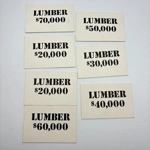 Bermuda Triangle Game 7 Lumber Freight Cards 1976 Replacement Pieces Parts - Picture 1 of 2