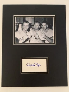 NEW YORK YANKEES CLETE BOYER Signed Autographed Matted Photo w/cut 11"x14" - Picture 1 of 2