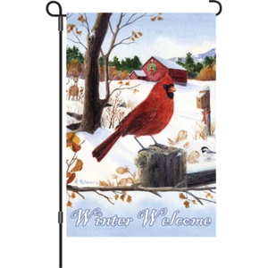 Premier Kites #56086 Cardinal Morning 12x18 Urlaub Weihnachten Garten Flagge - Bild 1 von 1