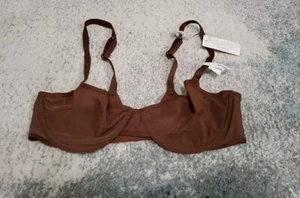 Aerie Smoothez Mesh Unlined Balconette Bra Chocolate Size 34B Underwire - Picture 1 of 4
